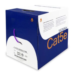 1000Ft Cat 5E Solid Wire Bulk Cable Purple CMR SKU: ATDS100900PU