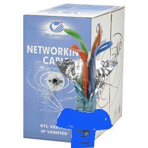 1000Ft Cat 5E Stranded Wire Bulk Cable Shielded Blue, 26AWG CMH SKU: ATDS100903BL