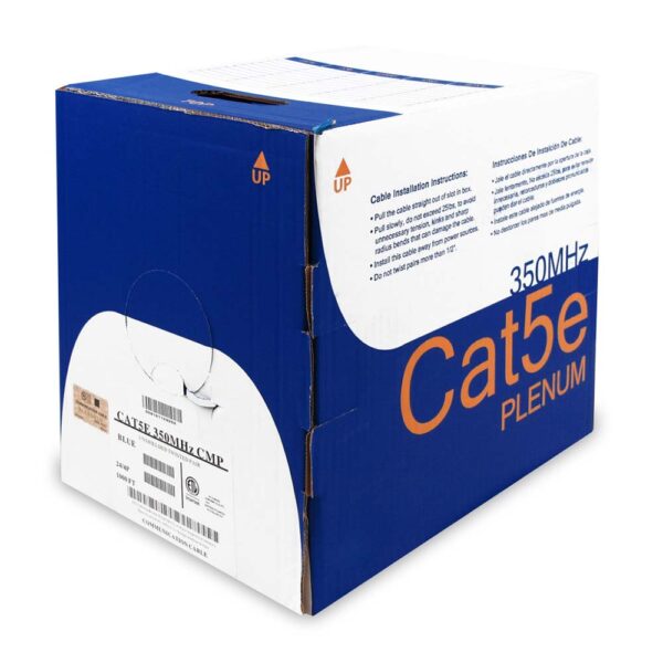 1000Ft Cat 5E Solid Shielded Plenum White, ETL/CSA SKU: ATDS100931WT