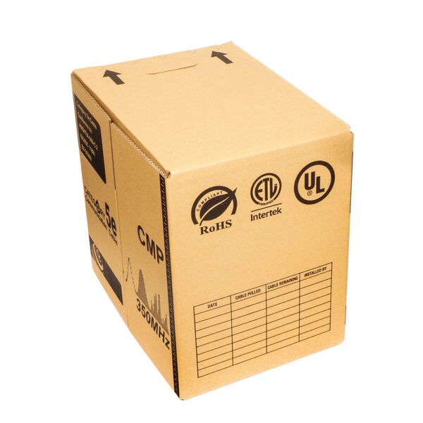Cat 5e UTP 24AWG Solid CMP bulk cable(black), 1000ft REELEX SKU: ATDS100955BK - Image 2