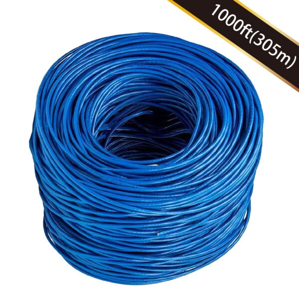 1000ft Cat 6 UTP 23AWG Solid CMR Bulk Cable Blue, UL Listed SKU: ATDS100961BL - Image 3