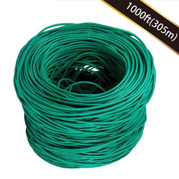 1000ft Cat 6 UTP 23AWG Solid CMR Bulk Cable Green, UL Listed SKU: ATDS100961GN - Image 3