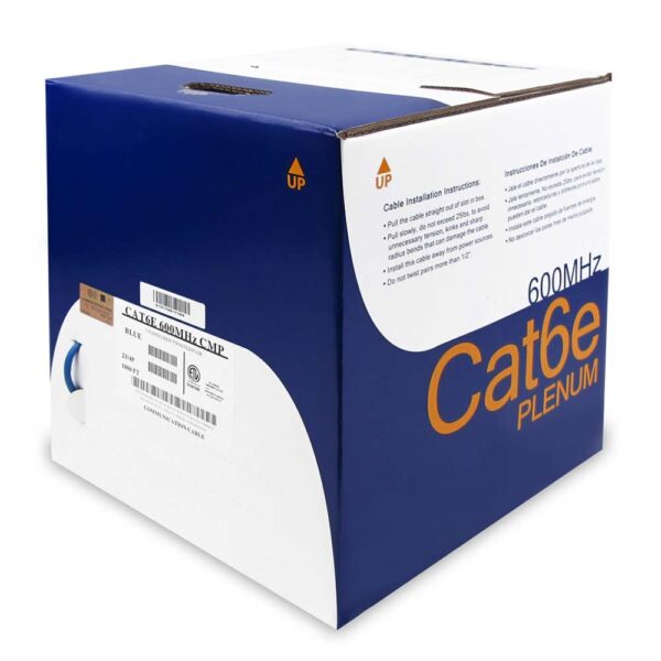 1000Ft Cat 6 Solid Cable Plenum w/Spline (CMP) Blue SKU: ATDS101005BL