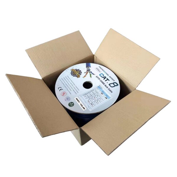 500Ft Cat8 Solid S/FTP Bulk Wire 23AWG 40Gbps Blue SKU: ATDS101023BL - Image 4
