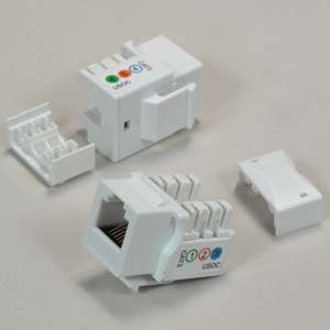 RJ11/12 (Cat3) 110 Type Keystone Jack White SKU: ATDS101501WT