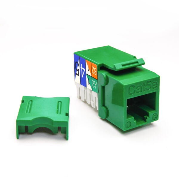 Cat 5E RJ45 110 Type Keystone Jack Green SKU: ATDS101602GN - Image 2