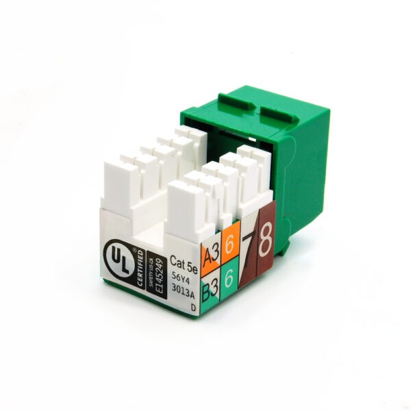 Cat 5E RJ45 110 Type Keystone Jack Green SKU: ATDS101602GN - Image 3