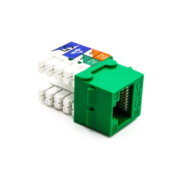 Cat 5E RJ45 110 Type Keystone Jack Green SKU: ATDS101602GN - Image 4