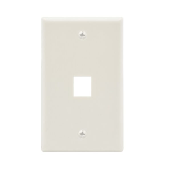 1Port Keystone Wallplate White Smooth Face SKU: ATDS101831WT