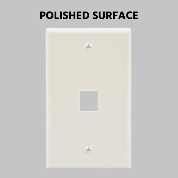 1Port Keystone Wallplate White Smooth Face SKU: ATDS101831WT - Image 2