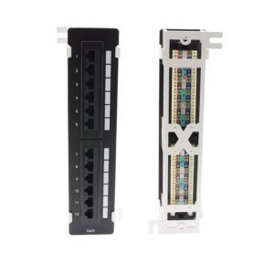 Cat 6 110 Type Patch Panel 12Port Vertical w/Bracket SKU: ATDS102190