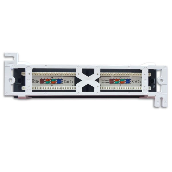 Cat 5E 110 Type Patch Panel 12Port Vertical w/Bracket SKU: ATDS102195 - Image 2