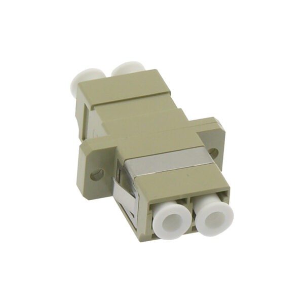 LC/UPC Multimode Duplex  Fiber Optic Coupler with Flange, Beig SKU: ATDS102885