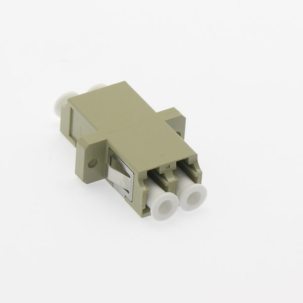 LC/UPC Multimode Duplex  Fiber Optic Coupler with Flange, Beig SKU: ATDS102885 - Image 3