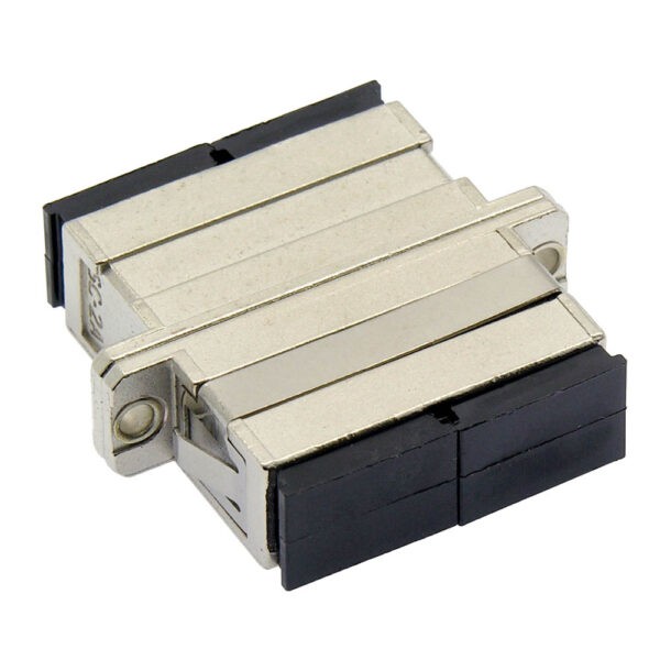 SC/UPC Multimode Duplex Fiber Optic Coupler with Flange, Metal SKU: ATDS102903 - Image 2