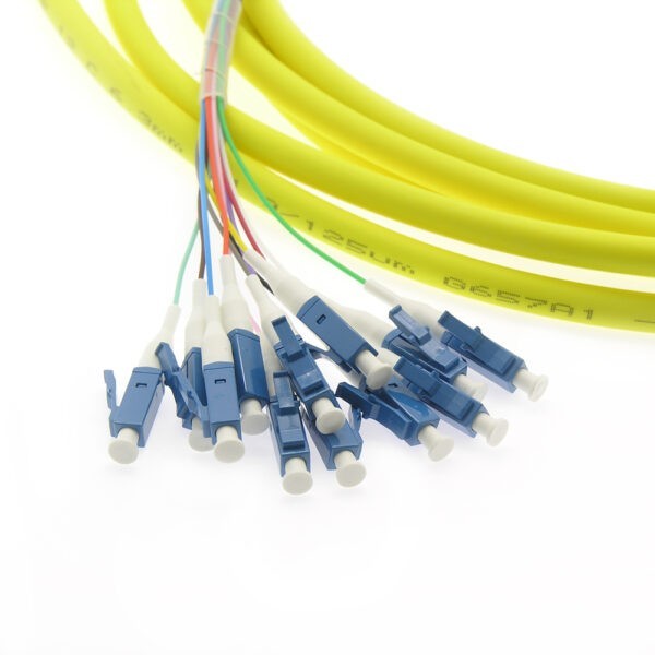 3m 12-Fiber LC/UPC Singlemode Pigtail Yellow SKU: ATDS104026 - Image 2