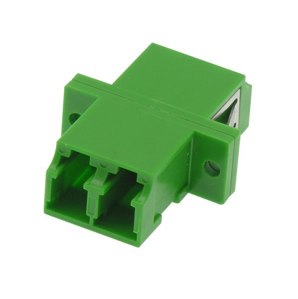LC/APC Singlemode Duplex Fiber Optic Coupler with Flange, Green SKU: ATDS105124 - Image 2