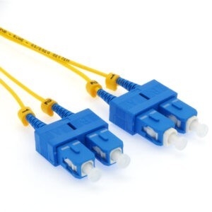1m SC/UPC-SC/UPC Singlemode Duplex 1.6mm Slim Fiber Optic Patch Cable with Short Boot SKU: ATDS105303