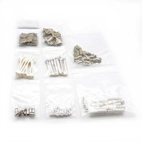 LC/UPC MM OM1 DX Uniboot Pull-push Tab Connector 3.0mm Beige-White (10pcs/pack) SKU: ATDS105330 - Image 2