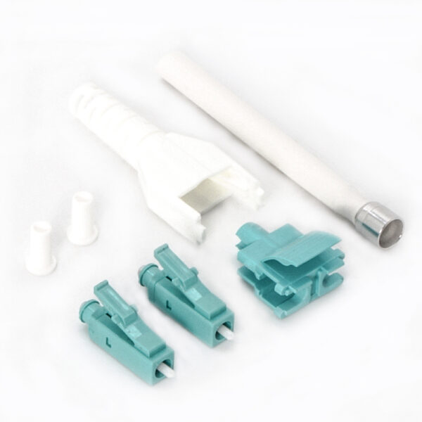 LC/UPC OM3 Multimode Duplex Uniboot Connector Aqua-White (10pack) SKU: ATDS105332
