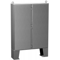 Type 4X Stainless Steel Two Door Floormount Enclosure 1422 N4 SS Series - (1422N4SSF24F) (DISCONTINUED)