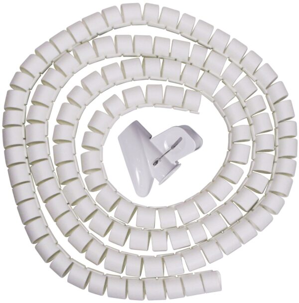 Spiral Cable Zip Wrap White 30mm x 1.5m SKU: ATDS220753WT