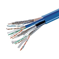 2 RG-6 Quad Shield and 2 CAT6 Combo Media Cable, 500 FT - BMC66-01975 (Blue)