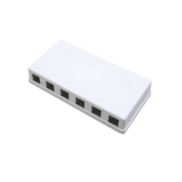 Keystone Surface Mount Box, 6-Port, Unloaded, White