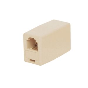 Cat3 Rj45 Inline Coupler, 8P8C, Straight-Wired, Ivory