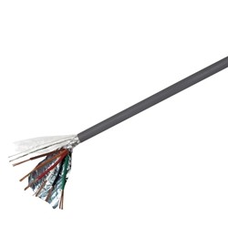 22 AWG 6 Conductor Shielded Stranded CMR Security Cable, 1000 FT Pull Box - SA226-01933 (Gray)