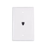 Midsize Telephone Single Gang Faceplate - XFPMP-04151 (White)