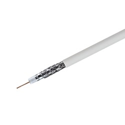 RG-6 CCS Dual-Shield 60% CMP Coax Cable, 1000 FT Reel - XRG6P-03617 (White)