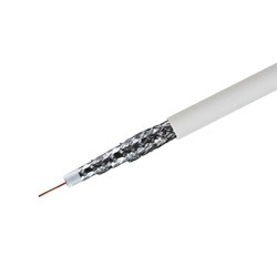 RG-6 CCS Quad-Shield CMP Coax Cable, 1000 FT Reel - XRG6P-04832 (White)