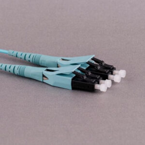 Corning Gold OM3 Round Duplex Fiber Optic Uniboot Patch Cable, LC/LC  (CCKUKU3URxxx)