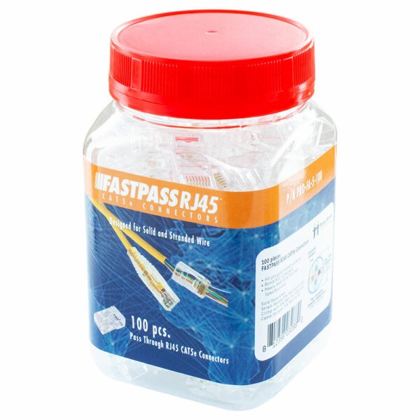 FASTPASS RJ45 CAT5e Connectors (100 pcs)  (PRO-FA-5-100)