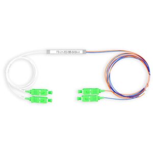 2×2 PLC Fiber Splitter, Mini Module, SC/APC  (FS-LH-202-BB-SASA-A)