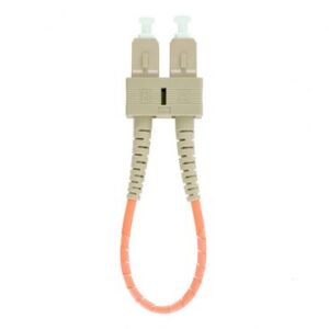 SC Fiber Optic Loopback Patch Cord, Multimode 62.5/125 μm, Duplex  (LB-S2-1R3)