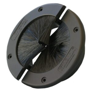 Split Round Raised Floor Grommet for ES Cabinets - 4'' Width - Great Lakes Data Racks and Cabinets