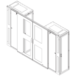 Metal Aisle Doors for ES Cabinets - 91'' Height - Great Lakes Data Racks and Cabinets