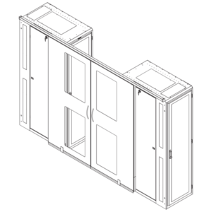 Metal Aisle Doors for ES Cabinets - 91'' Height - Great Lakes Data Racks and Cabinets