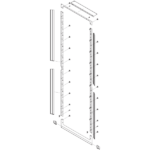 Brush Grommet Rail Kit for ES/EZ 24'' Cabinet Width / 91'' Cabinet Height - Great Lakes Data Racks and Cabinets
