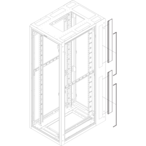 Brush Grommet Side Knockouts for ES/EZ Cabinets 91'' Width /42'' Depth - Great Lakes Data Racks and Cabinets