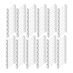 Cable Fingers - 4'' -  12 Count - Great Lakes Data Racks and Cabinets