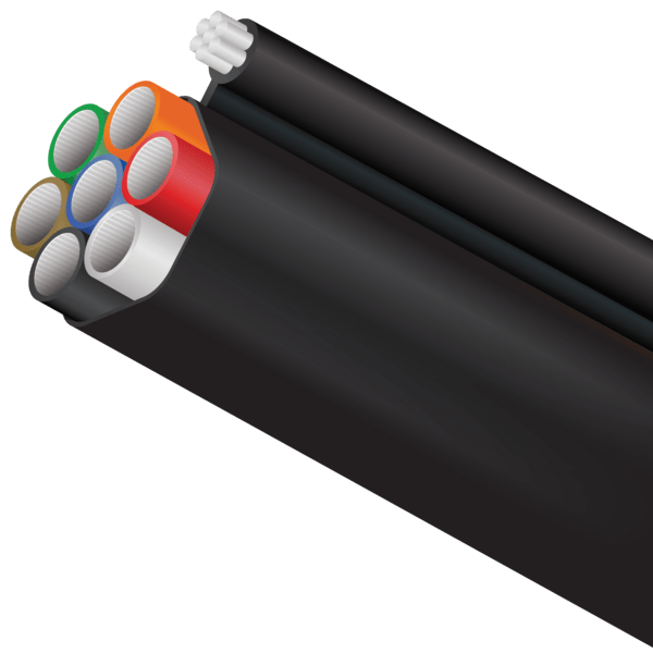 For a fast installation and the lowest deployment cost, nothing beats FuturePath Figure-8. Constructed with factory bundled MicroDucts and a polyethylene oversheath that incorporates a 1/4" Extra High Strength Galvanized Steel Strand.