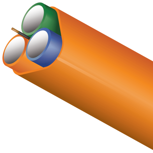 FuturePath configuration consisting of 2, 3, or 4 conduits, available in a selection of sizes and wall types. A perfect choice for customers who would like to plan for future possibilities using larger standard fiber cables