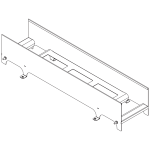 Top Cable Trough for ES/EZ Cabinets - 30'' Cabinet WIdth / 6.5'' Trough Width - Great Lakes Data Racks and Cabinets