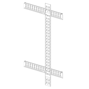 Vertical Cable Bar Kit for ES/E Cabinets - 72'' Height/36''/42''/48'' Depth - Great Lakes Data Racks and Cabinets