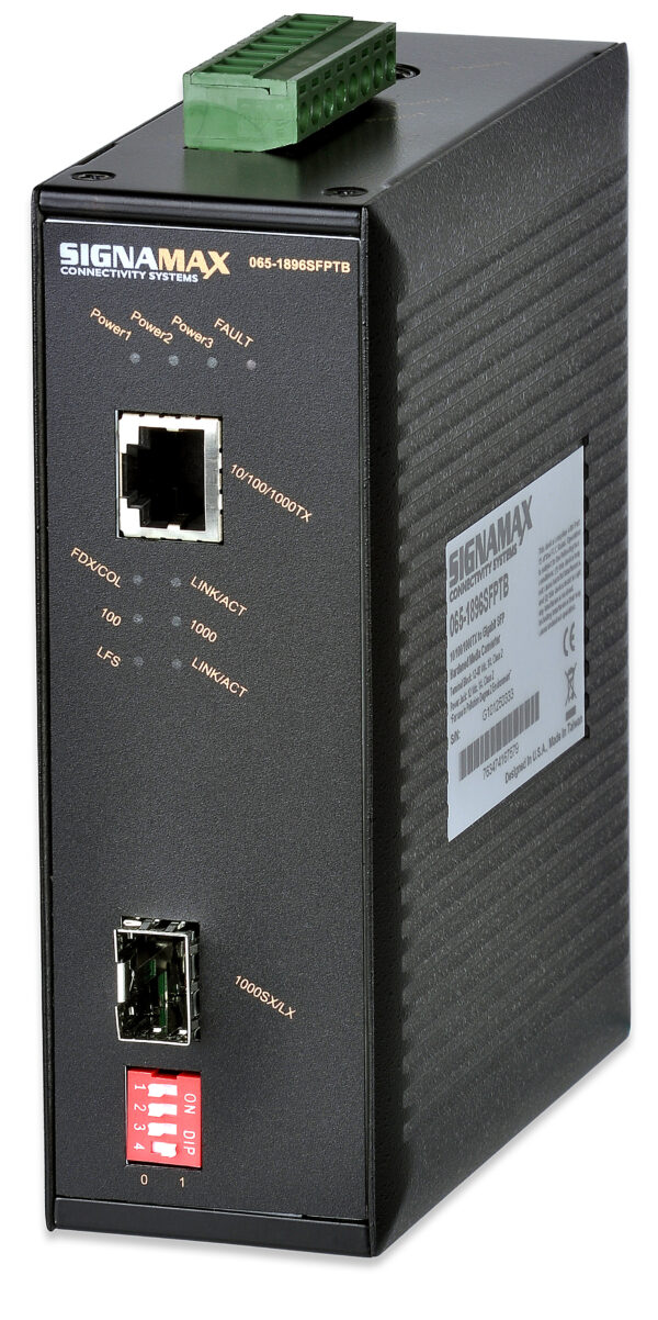10/100/1000TX to 1000X SFP Industrial Media Converter