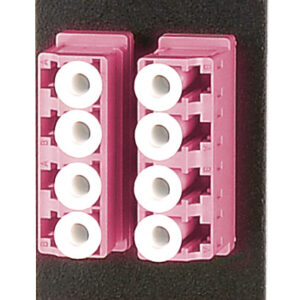 24-Fiber (6-Quad) LC MM OM4 Adapter Plate, Ceramic Sleeve