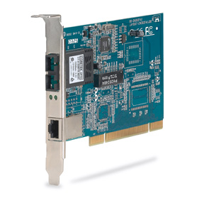 10/100BaseT/TX to 100BaseFX PCI Based Media Converter; LC Multimode, 2 km Span SKU: 065-1060LC